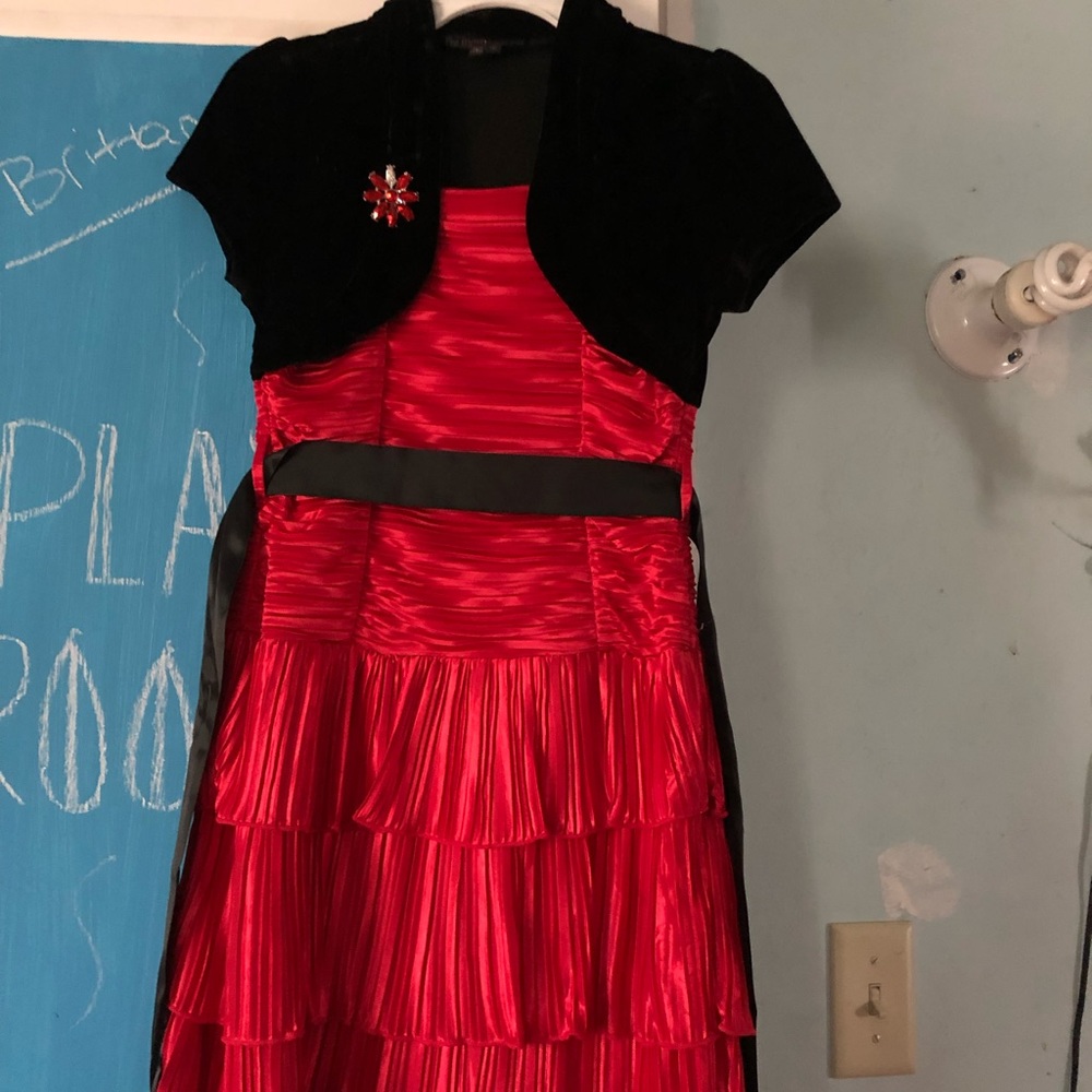 Black and Red semi formal dress